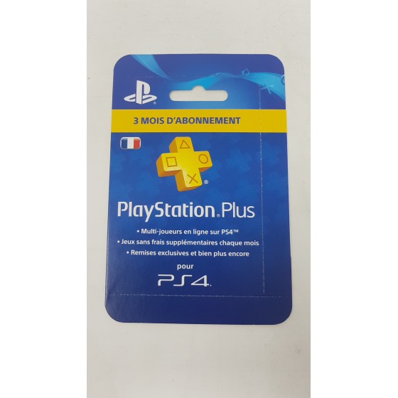 Carte prépayée PSN PLAYSTATION PLUS abonnement 3 mois PS4 / PS3/PSP  VITA