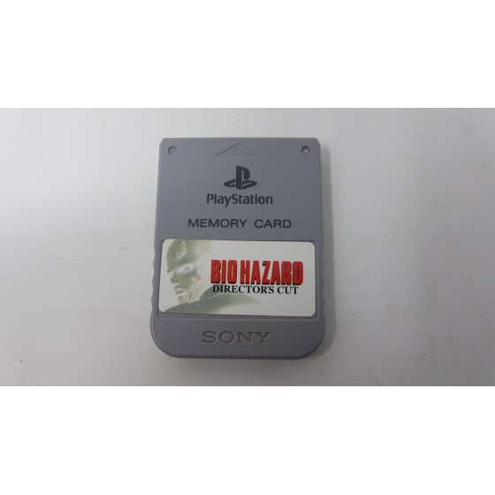 carte memoire  15 blocs Officielle sony autocollant bio biohazard director's cut  PS1, PS One