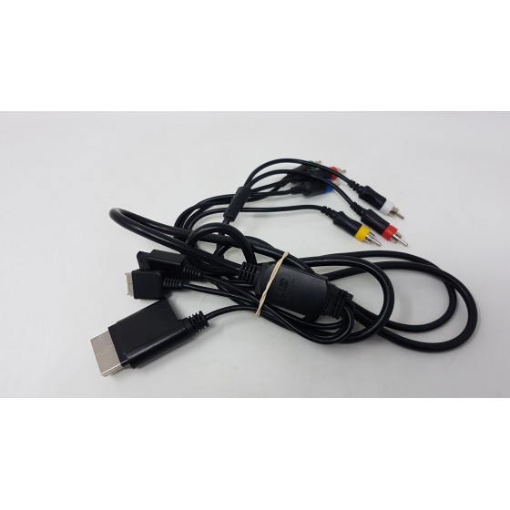 Câble non officielle  audio/vidéo HD YUV  (Pour Xbox 360/Wii/Wii U/PSX/PS2/PS3)