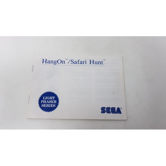 NOTICES /MANUELS   Master System hang on / safari hunt