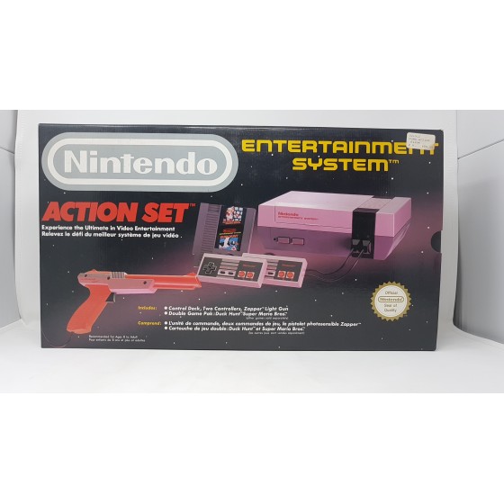 Console NES avec zapper et inclus Super Mario Bros et Duck Hunt Action Set Nintendo Entertainment System