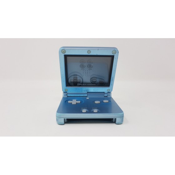 Console  Game Boy Advance SP Bleue Artic Appareils HS nue sans cache batterie